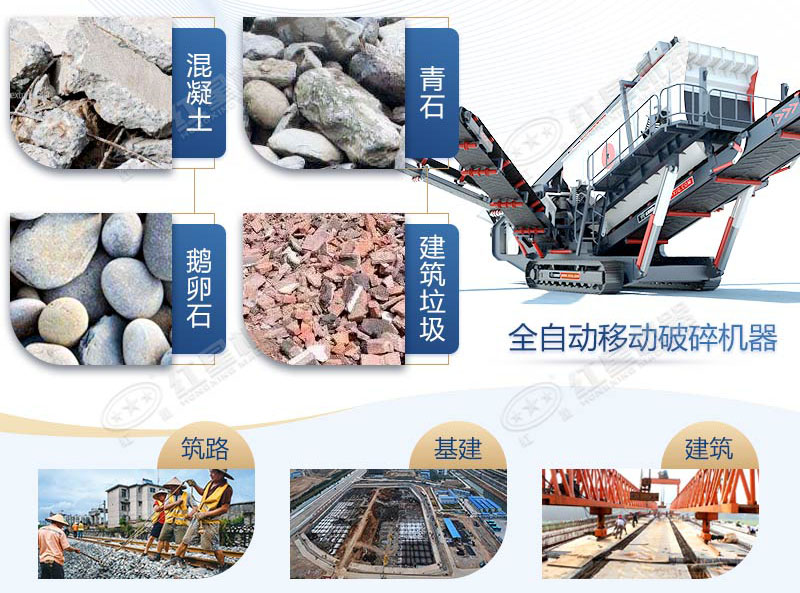 全自动移动破碎机器应用范围广 全自动移动破碎机器应用范围广