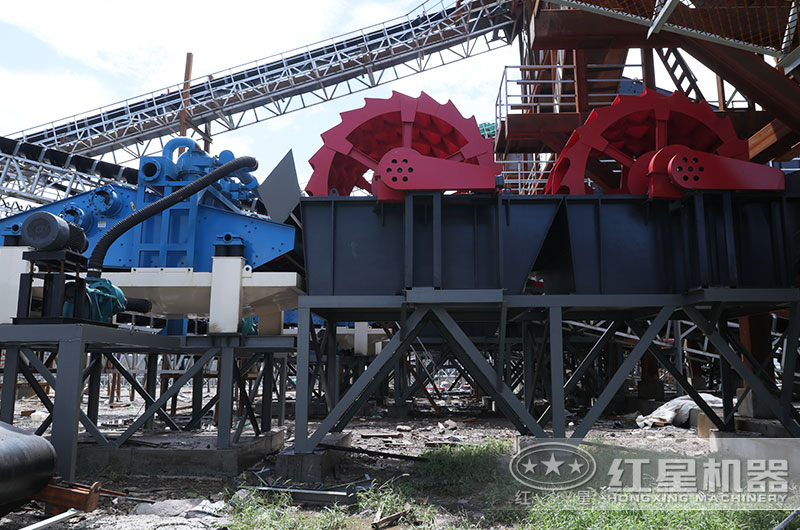 轮斗式洗砂机工作现场图片 轮斗式洗砂机工作现场图片